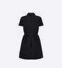 Black Wool and Silk Fitted Dress With 'CD' Buttons - Women's Clothes - Bagsfits