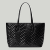 Black GG Marmont Large Tote Bag - Leather Women's Handbag - Bagsfits