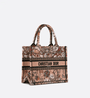 Powder Pink Dior Jardin Magique Embroidery Small D Book Tote - Leather Women's Handbag - Bagsfits