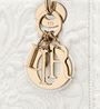 Latte Quilted-Effect Lambskin with Ornamental Motif Small My ABCDr Bag - Leather Women's Handbag - Bagsfits