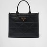 Black Large Leather PRD Symbole Bag With Topstitching - Leather Women's Handbag - Bagsfits
