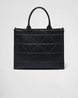 Black Large Leather PRD Symbole Bag With Topstitching - Leather Women's Handbag - Bagsfits