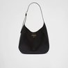 Large Leather Shoulder Bag With Topstitching - Leather Women's Handbag - Bagsfits