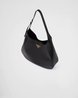 Large Leather Shoulder Bag With Topstitching - Leather Women's Handbag - Bagsfits