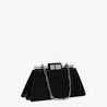 Peekaboo Cut Medium Black Leather Bag - Leather Women's Handbag - Bagsfits