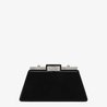 Peekaboo Cut Medium Black Leather Bag - Leather Women's Handbag - Bagsfits