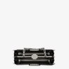 Peekaboo Cut Medium Black Leather Bag - Leather Women's Handbag - Bagsfits