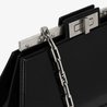 Peekaboo Cut Medium Black Leather Bag - Leather Women's Handbag - Bagsfits