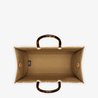 Sunshine Medium Brown Leather Shopper With FF Motif - Leather Women's Handbag - Bagsfits