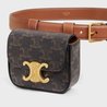 Belt Bag Triomphe Belt In Triomphe Canvas And Calfskin - Leather Women Belt