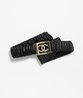 Lambskin Belt with Gold-Tone Metal & Strass - Leather Women Belt
