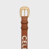 Large Western Belt In Vintage Calfskin With Embroidery - Leather Women Belt