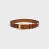 Large Western Belt In Vintage Calfskin With Embroidery - Leather Women Belt
