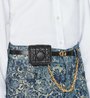 Black Caro Belt With Removable Pouch - Leather Women Belt