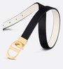 Black & Latte 30 Montaigne Reversible Belt - Leather Women Belt