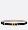 Hazelnut and Black 30 Montaigne Reversible Belt - Leather Women Belt