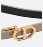 Hazelnut and Black 30 Montaigne Reversible Belt - Leather Women Belt