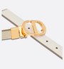Gold-Tone and Latte 30 Montaigne Reversible Belt - Leather Women Belt
