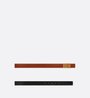 Golden Saddle and Black D-Fence Reversible Belt - Leather Women Belt