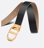 Hazelnut and Black 30 Montaigne Reversible Belt - Leather Women Belt