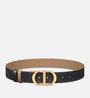 Hazelnut and Black 30 Montaigne Reversible Belt - Leather Women Belt