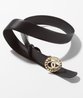 Calfskin & Gold-Tone Metal Belt - Leather Women Belt