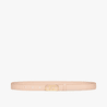 Pink Leather Narrow Belt With Loop And O’Lock Stud Buckle - Leather Women's Belts - Bagsfits