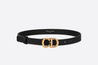 Black Ultrasmooth Calfskin Saddle Belt - Leather Women Belt
