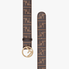 Brown Leather Belt Buckle In The Shape - Leather Women's Belts - Bagsfits