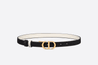 Black And Latte Smooth Calfskin 30 Montaigne Reversible Belt - Leather Women's Belts - Bagsfits