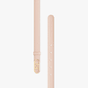 Pink Leather Narrow Belt With Loop And O’Lock Stud Buckle - Leather Women's Belts - Bagsfits