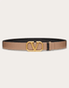 Reversible Vlogo Signature Belt In Shiny Calfskin 30MM - Leather Women's Belts - Bagsfits