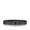 Damier Print 40mm Reversible Belt Damier Graphite Canvas - Leather Men's Belts - Bagsfits