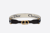Blue and Cream Embroidered Canvas CD Belt - Leather Women Belt