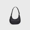 Black Medium Ava Bag With Celine Strap In Quilted Nylon - Leather Women's Handbag - Bagsfits