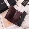 Black Grained Calfskin Classic Flap Wallet - Gold-tone Hardware - Leather Women's Wallet