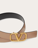 Reversible Vlogo Signature Belt In Shiny Calfskin 30MM - Leather Women's Belts - Bagsfits