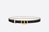Black And Latte Smooth Calfskin 30 Montaigne Reversible Belt - Leather Women's Belts - Bagsfits