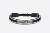 Blue and Cream Embroidered Canvas CD Belt - Leather Women Belt