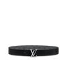Black Initiales 40MM Reversible Belt Monogram Eclipse - Leather Men's Belts - Bagsfits