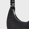 Black Medium Ava Bag With Celine Strap In Quilted Nylon - Leather Women's Handbag - Bagsfits