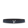 Initiales Reversible Belt Damier Cobalt - Leather Men's Belt