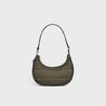 Khaki Medium Ava Bag With Celine Strap In Quilted Nylon - Leather Women's Handbag - Bagsfits