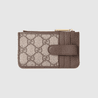 Brown Ophidia Card Case - Leather Women's Wallet - Pursefit