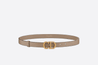 Warm Taupe Ultrasoft Calfskin Saddle Belt - Leather Women Belt