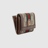 Brown GG Ophidia Bi Fold Wallet - Leather Women's Wallet - Bagsfits