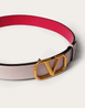 Reversible Vlogo Signature Belt In Shiny Calfskin 30MM - Leather Women's Belts - Bagsfits