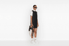 Black CD Embroidery Shoulder Strap