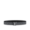 Black Initiales 40MM Reversible Belt Monogram Eclipse - Leather Men's Belts - Bagsfits