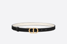 Black And Latte Smooth Calfskin 30 Montaigne Reversible Belt - Leather Women's Belts - Bagsfits